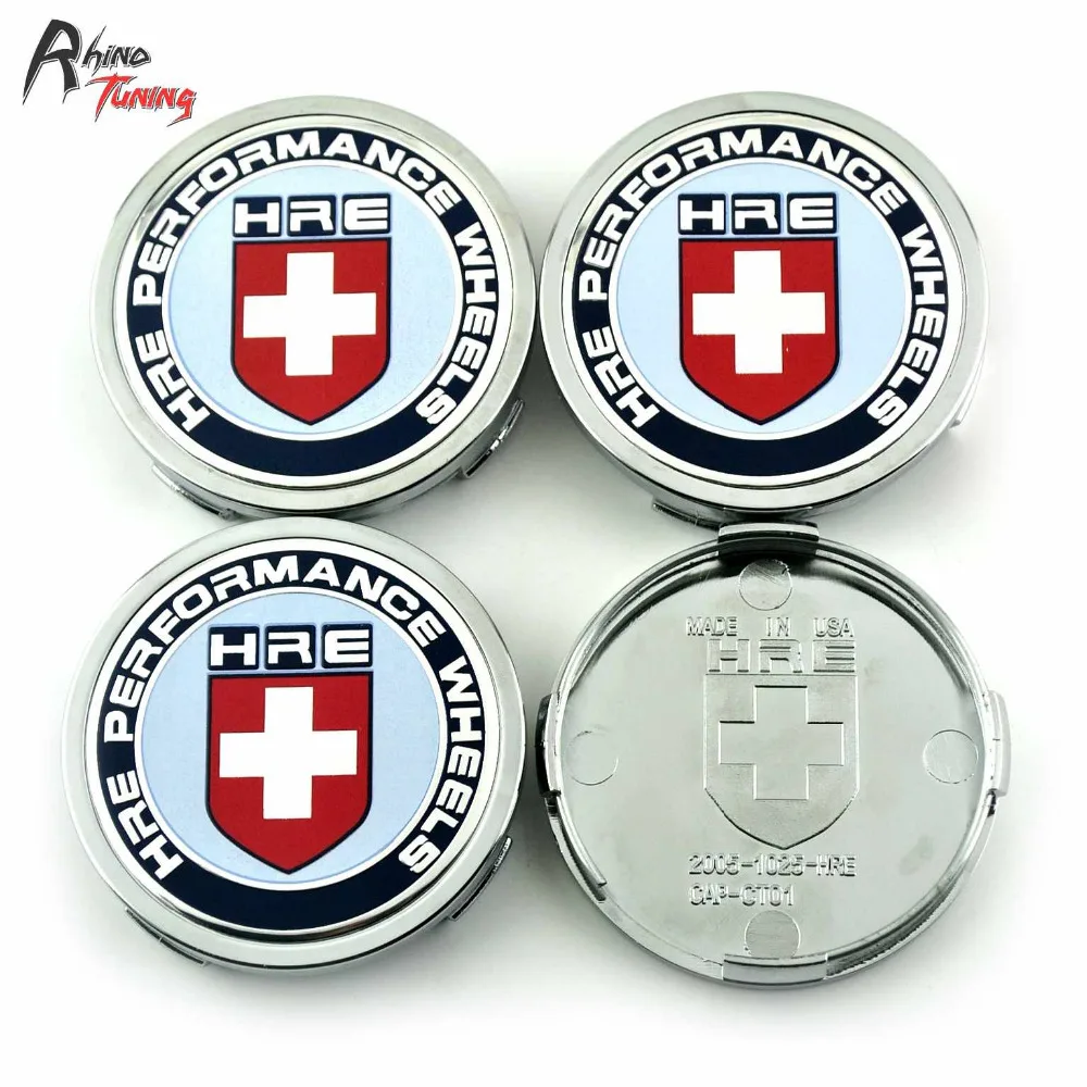 Rhino Tuning 4pcs 69mm(68mm) HRE Performance Emblem Car Wheel Center