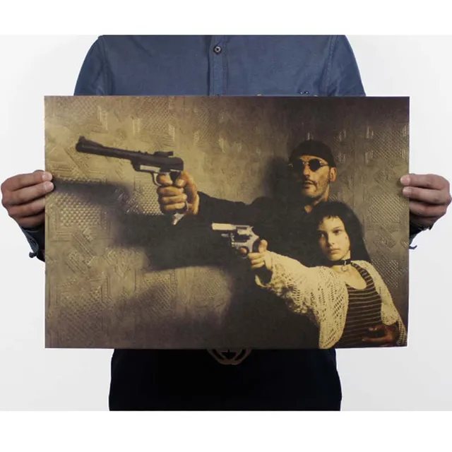 LAITANG Wall Stickers Leon The Professional Vintage Movie Poster Retro Poster Wall Decoracion Pared Home Decor LAITANG Wall Stickers Leon The Professional Vintage Movie Poster Retro Poster Wall Decoracion Pared Home Decor Decoration