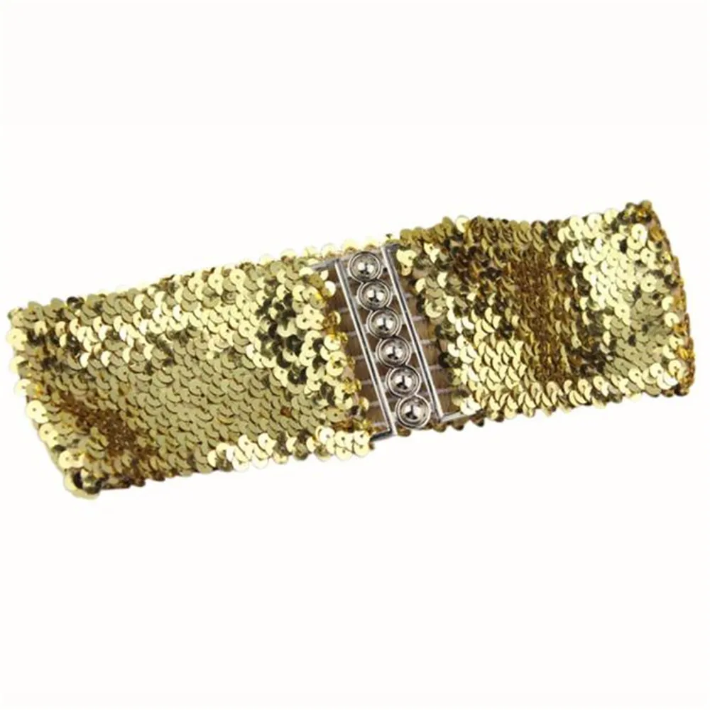 

clothes classic Women Fashion high quality Waistband Dress belts Accessories Vintage Manual sequins gold Belt lady adult Straps