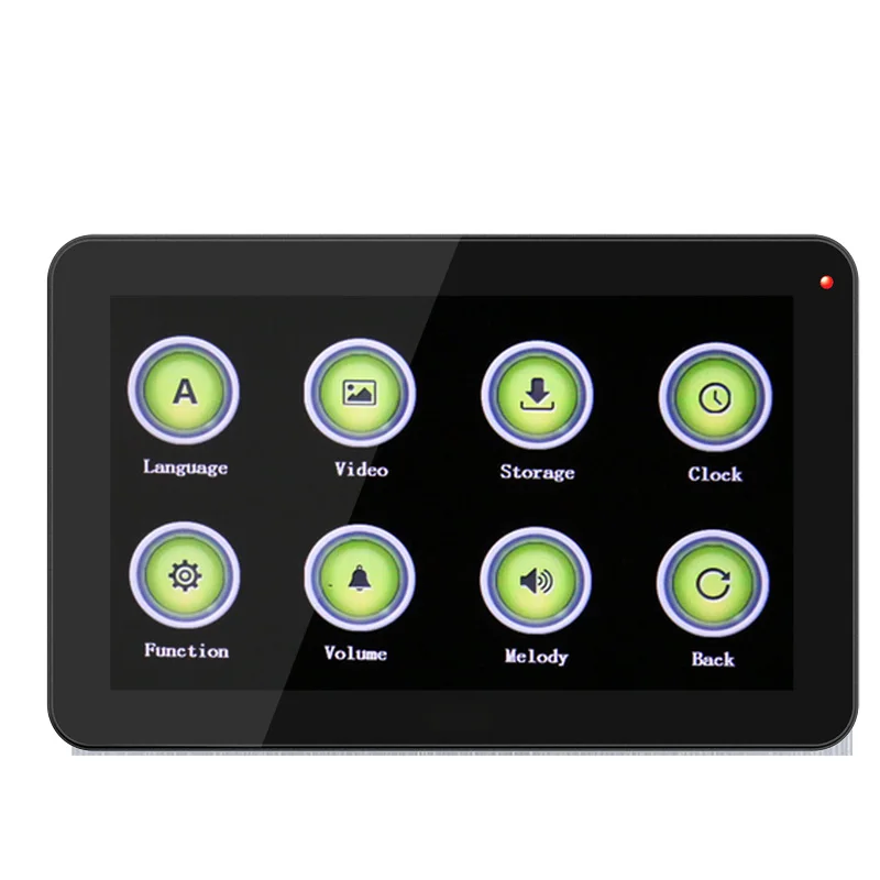 9 дюймов запись RFID пароль Распознавание отпечатков пальцев 900TVL цветной видео домофон непромокаемый ночное видение 8G TF карта