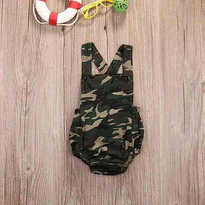 0-18 m الوليد الاطفال طفلة الفتيان الاطفال ملابس الجيش الأخضر رومبير أكمام وصول Playsuit الملابس s وتتسابق