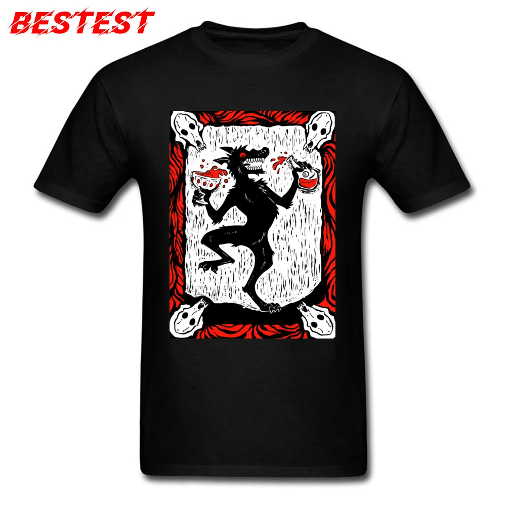 Black Dog Wine O Neck T-shirts ostern Day T Shirt Short Sleeve Hot Sale 100% Cotton Europe T-shirts Design Men Black Dog Wine black