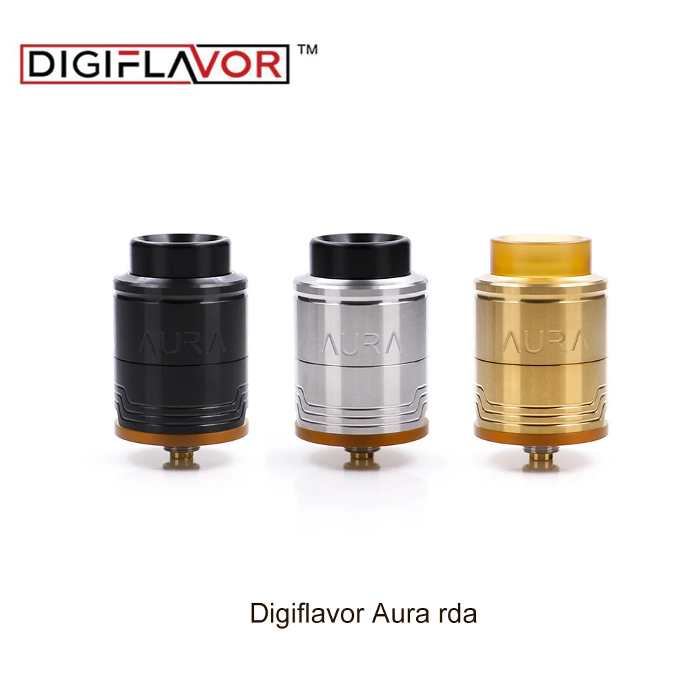 

2pcs/lot Digiflavor Aura RDA Tank with Step Clamp Build Deck with BF and regular connector Atomizer Vape for Ecigarette box mod