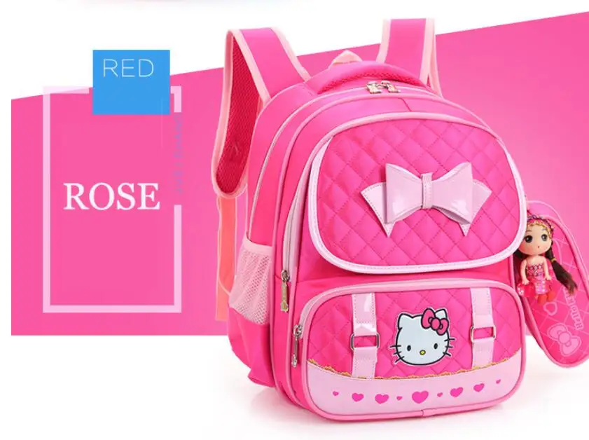 Hello kitty chool рюкзаки для детей нейлоновая школьная сумка принцессы для девочек Школьный рюкзак для девочек D 'Водонепроницаемость