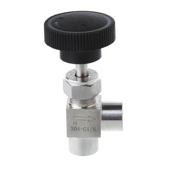

1/8" BSP Equal Female Thread 304 Stainless Steel Flow Control Shut Off Needle Valve