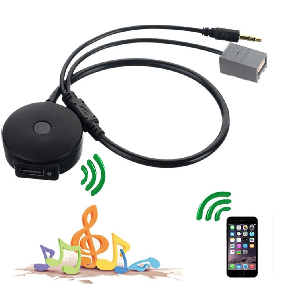 USB и 3 5 мм AUX для Bluetooth аудио Aux & Кабель адаптер автомобиля Honda Civic Джаз CR V Accord Odyssey 2008