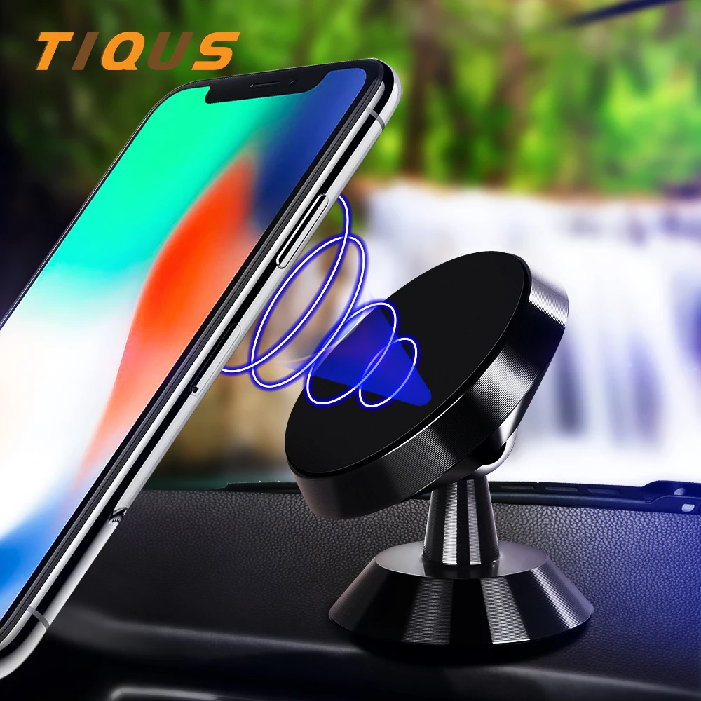

TIQUS Magnetic Phone Car Holder Magnet Mount 360 Degree GPS Universal Mobile Air Vent Car Phone Holder For iPhone X 7 8 Samsung