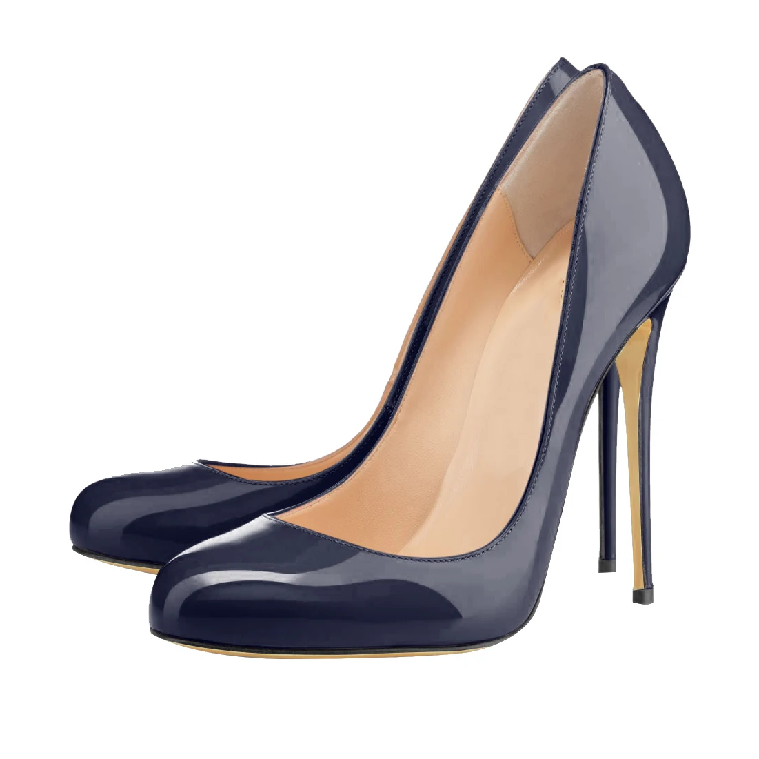 Обувь; женские туфли-лодочки на высоком каблуке с круглым носком; вечерние туфли; свадебные туфли; пикантные туфли из лакированной кожи на тонком каблуке без застежки; Aimirlly