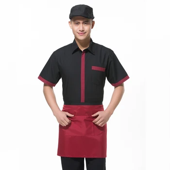 

Chef Uniform Waiter Long-sleeved Hotel Uniform Female Western Restaurant Uniform Burger Milk Tea Shop Work Clothes