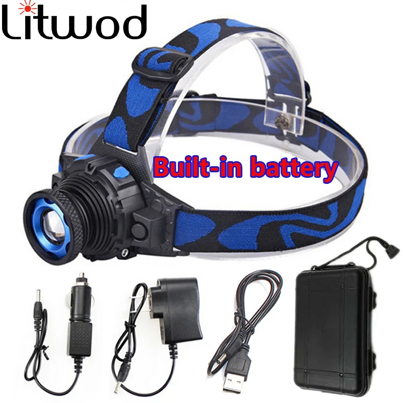 Litwod Z20 светодиодный налобный светильник со встроенным перезаряжаемым
