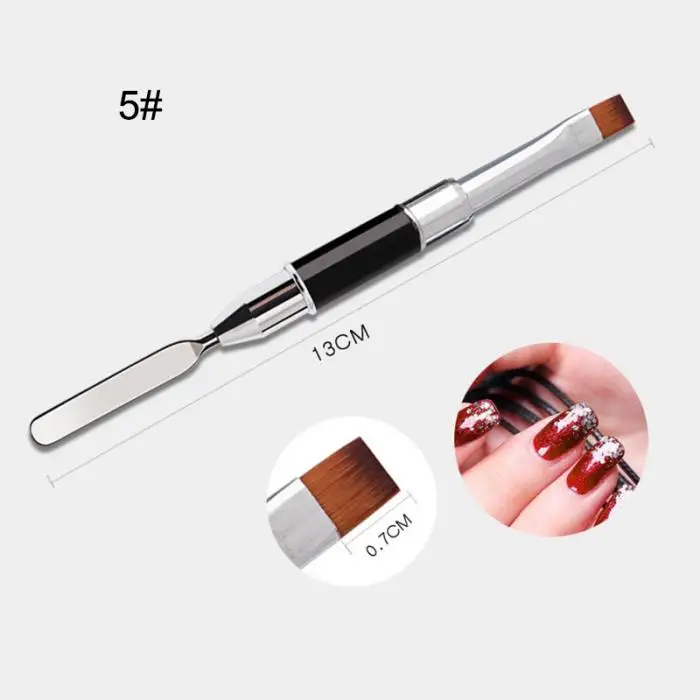 Double-ended Unha Arte Forro Escova Caneta Pintura Náilon Multifunções Desenhar Manicure Ferramenta Sswell 11 Escovas de unhas