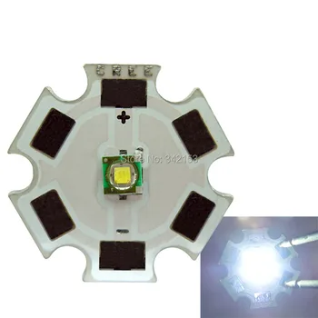 

Cree XLamp XP-E XPE 1W 3W Cool White 6000-6300K LED Light Emitter On 20mm Heatsink Base For Led Torch Flashlight 5PCS