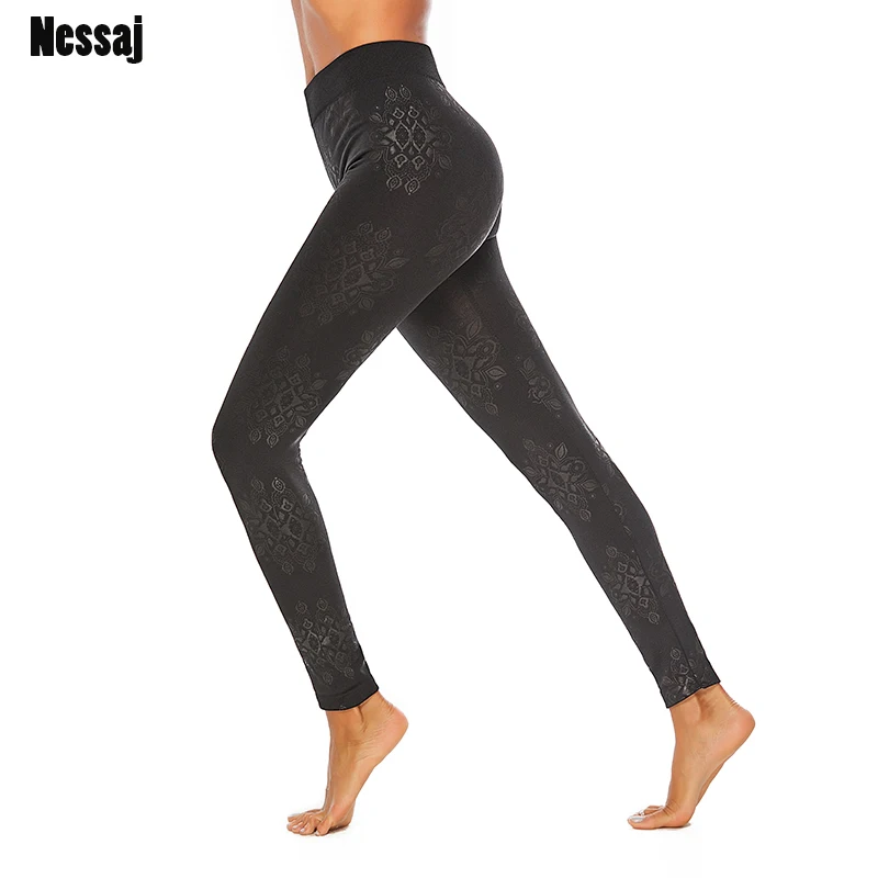 

Nessaj Plus Size Black Seamless Leggings Sexy Casual Slim High Waist Legging Women Fitness Push Up Pants Fashion Skinny Trousers