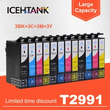 Icehtank совместимый для Epson T2991 T2996 29XL патрон чернил для принтера EPSON XP 335 235 245 247 345 432 332 245 247 442 435 принтер