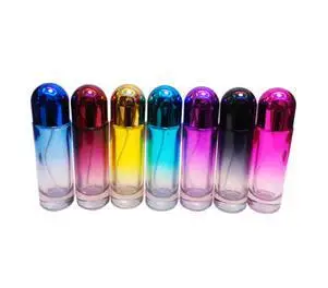 

Small Refillable Empty Glass Bottle Applicator 30ml Colorful glass Mini Refillable Perfume Atomizer Bottle Atomizer Spray10pc