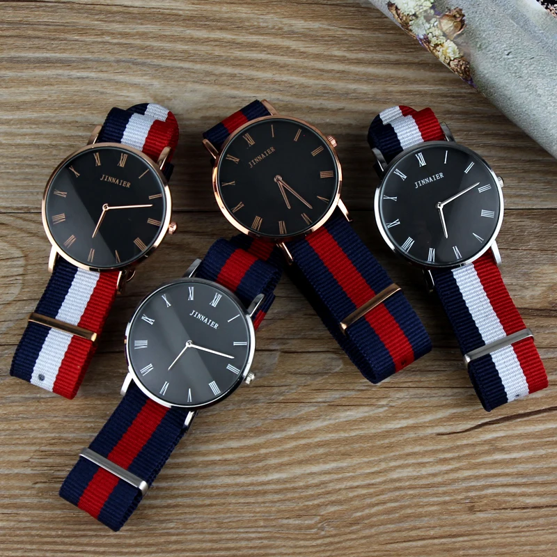 DW стильные модные часы мужские часы Топ кварцевые часы с черным циферблатом мужские нейлоновые спортивные часы relogio masculino