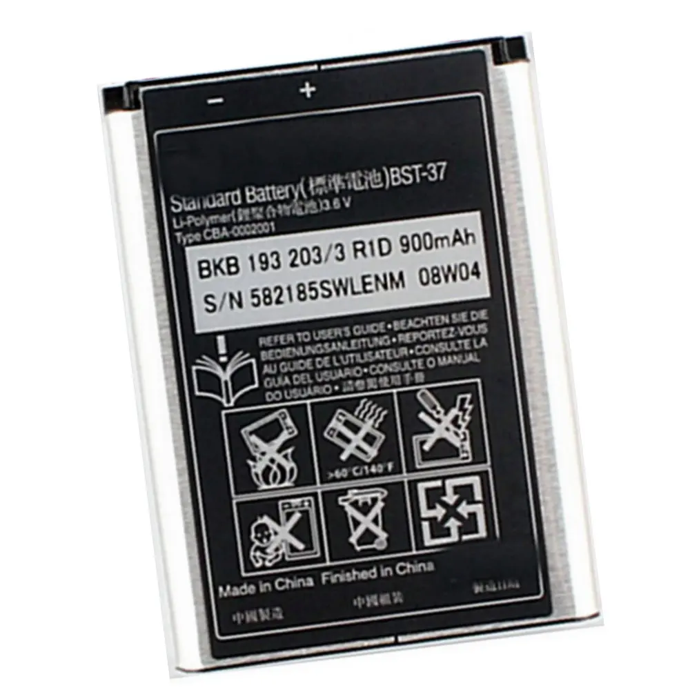 Li-ion High quality Replacement Battery BST-37 900mAh For Sony Ericsson J100i W550i K600i K758i Z300i W710i J220c K200c | Мобильные