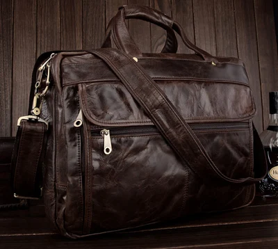 Portable Cuir Bureau Ordinateur En Hommes Luxe Messager Color Coffee Véritable D'affaires Porte De Portefeuille documents Sac rdCxBeo