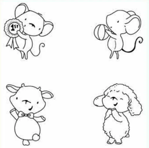 

Animal Transparent Clear Stamps for DIY Scrapbooking/Card Making/Kids Christmas Fun Decoration Supplies