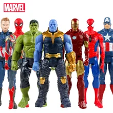 Disney Marvel Toys 30CM Avengers Infinity War Super Hero Captain America Iron Man Thanos Hulk PVC Action Figure Dolls Toy Gift spot sell q version of captain america avengers hulk q edition boxed high quality pvc dolls child toys 2pcs set free shipping