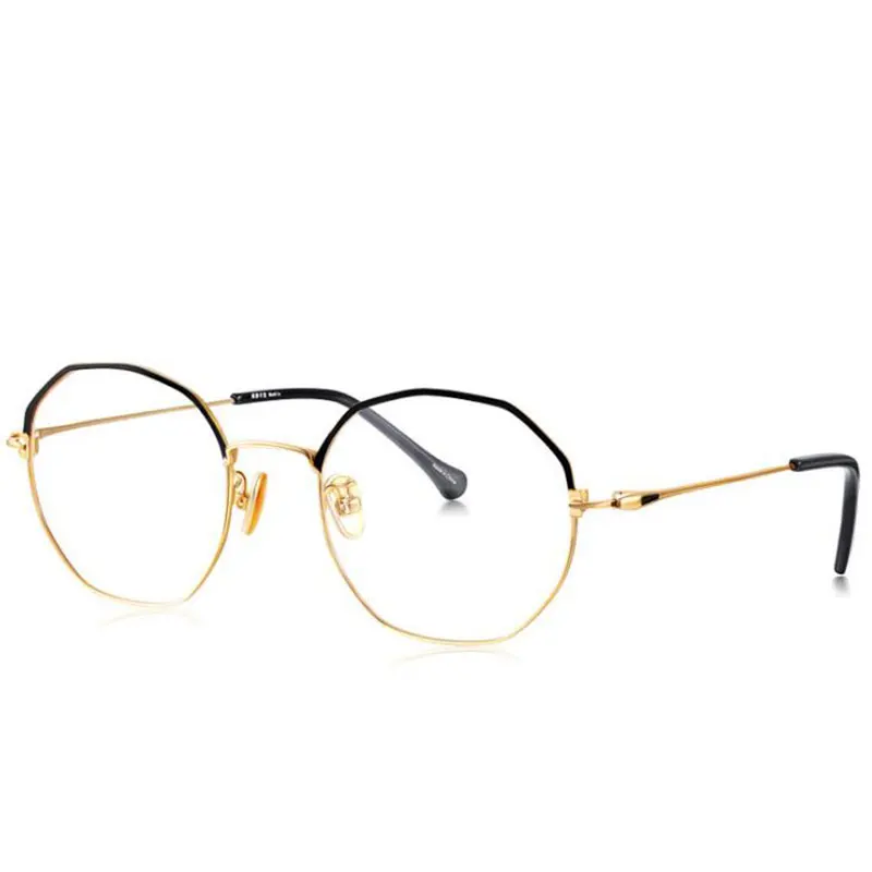 

HOTOCHKI Irregular Octagonal Alloy Eyebrow Eyeglasses Frame Men and Women Optical Spectacles Prescription Eyewear Glasses Frame