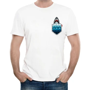 

2019 summer men short sleeve Newest Fashion printed shark design T shirt brand clothing comfortable T-shirt men's clothing