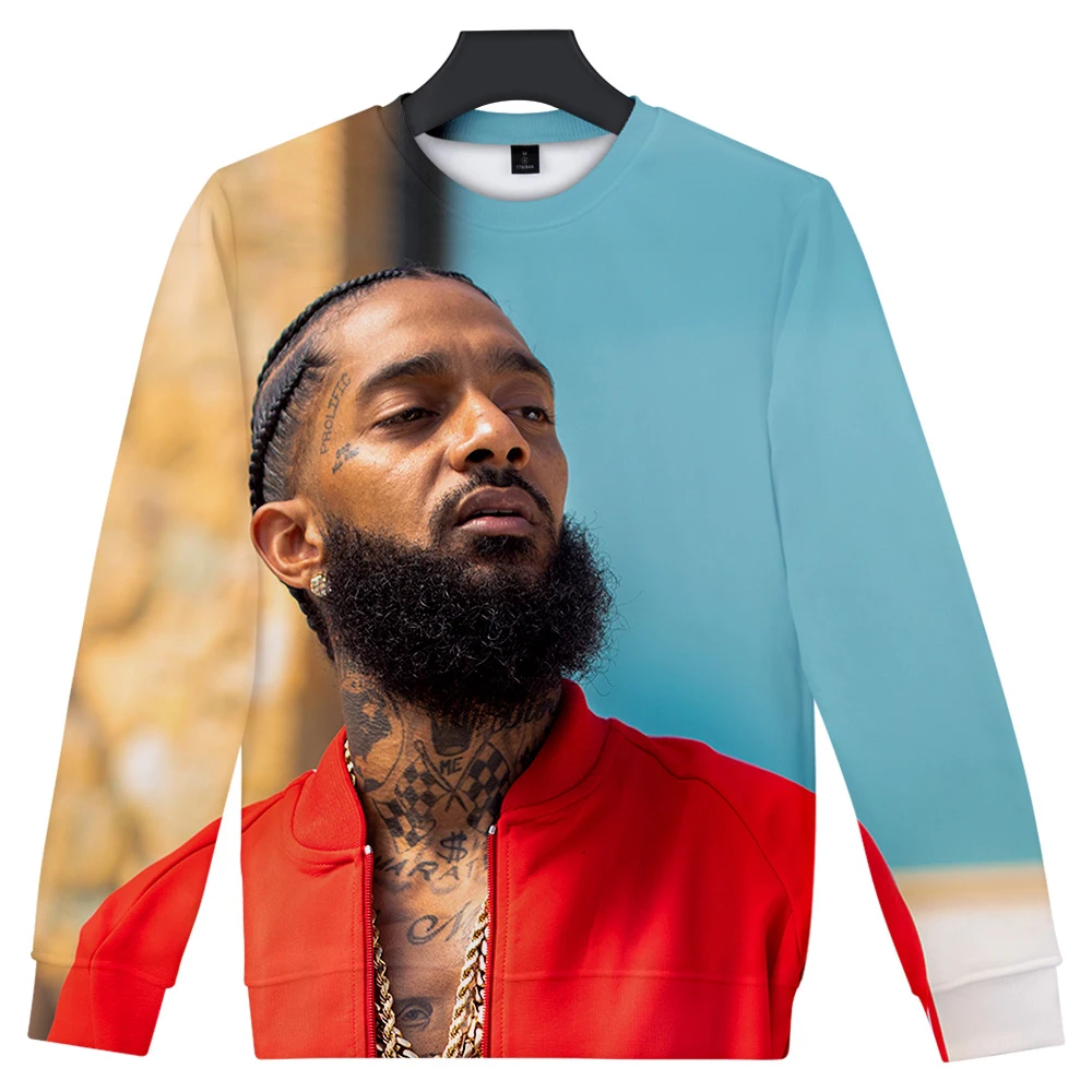 

3D O neck Nipsey Hussle Sweatshirt Hot Rapper harajuku Warm Men Women Sweatshirt Hip Hop Nipsey Hussle Boy/Girl Streetweat