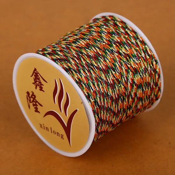 Диаметр 0,8 мм 50 м красочные Шнуры DIY ремесло браслет ожерелье Китай узел ювелирных изделий ткацкие принадлежности - Цвет: 23