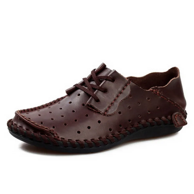 Black blue D'été h brown Brown En Casual H Hommes Chaussures Respirant Brown Souple Dark Cuir dark Mocassins 5AR4j3L