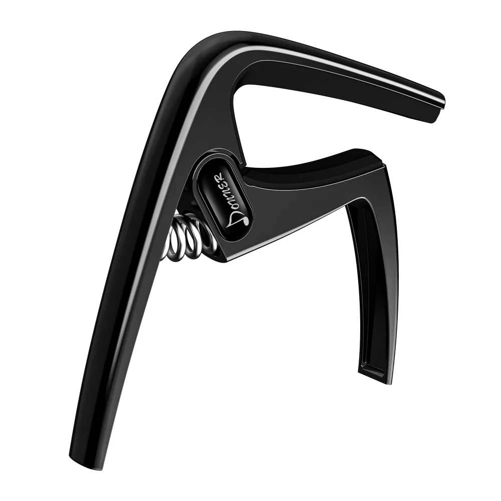Black Ukulele Capo Alumium Alloy for Uke Soprano Concert Tenor Baritone Light Weight Ukulele Clamp with 4 Free Guitar Picks