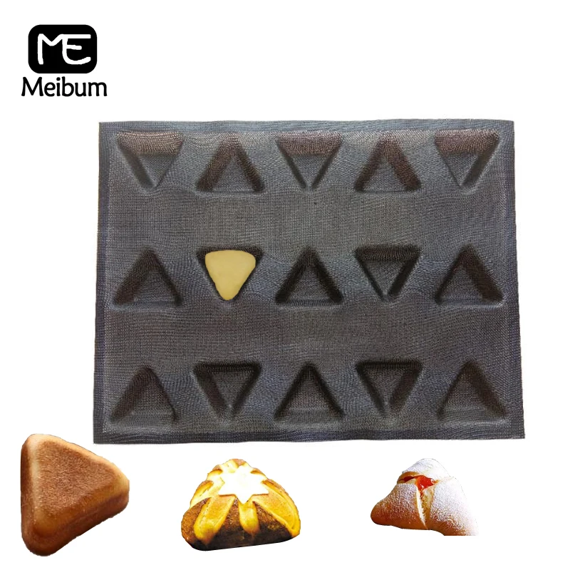 

Meibum 15 Cavity Silicone Bread Mold Party Homemade Angle Shape Bun Tray Eclair Pastry Non Stick Mould Bakeware Baking Tools