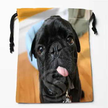 

t#!w81 New pug dog puppy Custom Printed receive Bag Compression Type drawstring bags size 18X22cm 7&12ft-w81