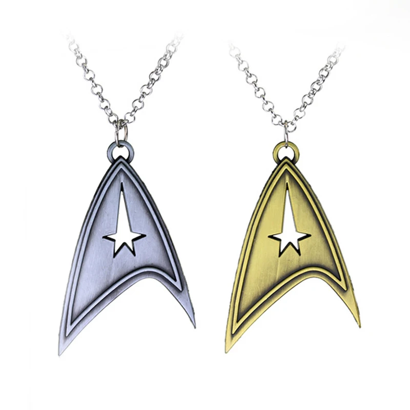 

SG New Fashion Star Trek Logo Star Fleet Necklace Silver Vintage Starfleet Insignia Alloy Necklaces & Pendants Men Fans Gift