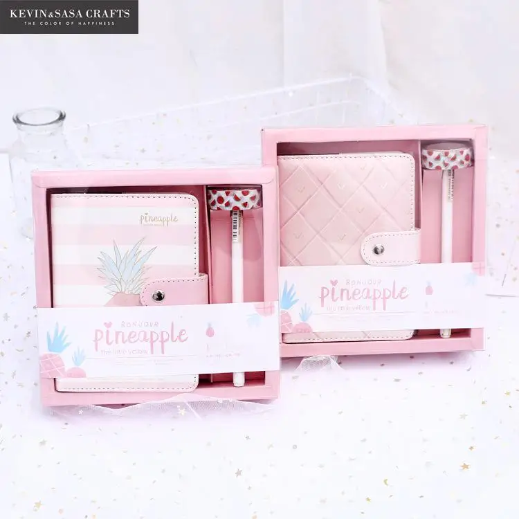 

Pink Notebook Set New Note Book With Pen Set Diary Day Planner Kawaii Journal Stationery School Supplies Study Gift Tools