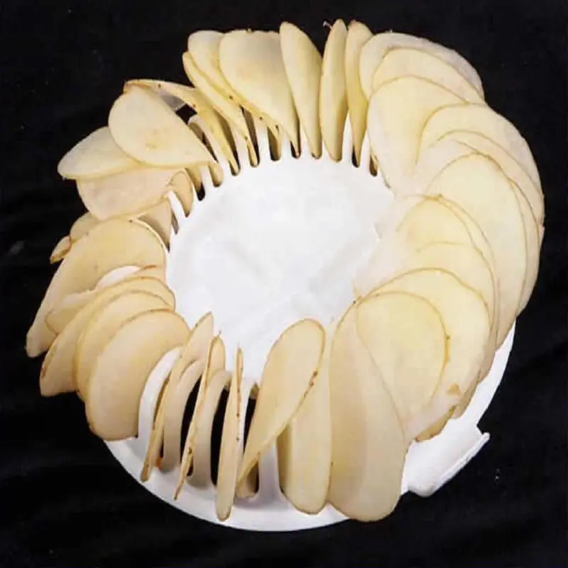 1 шт. бытовой DIY инструмент картофельный чип жаровня нож для еды лоток-корзина не жареная машина микроволновая ломтерезка измельчитель слайсер