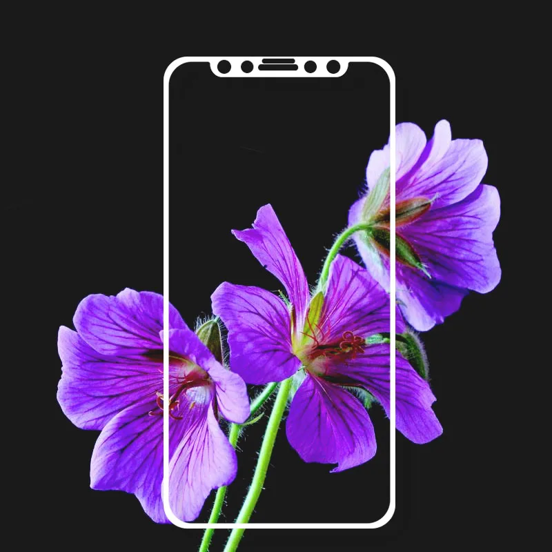 Sinzean 100 шт шелкография Полное стекло для iphone X XS MAX XR полное покрытие закаленное стекло протектор экрана плоский цвет края