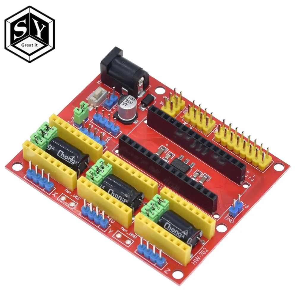 Great IT CNC Щит V4 щит v3 гравировальный станок/3d принтер/A4988 Плата расширения драйвера для arduino Diy Kit