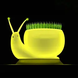 Новинка улитка свет в ночь DC зарядка через USB экологический завод заливка лампа украшение дома желтый Ночник подарок для детей