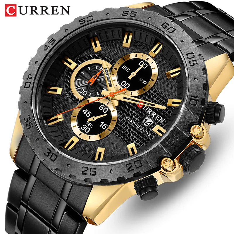 CURREN Watch Top Brand Man Watches Chronograph Sport Waterproof Clock Man Watches Military Quartz Men's Watch Relogio Masculino CURREN Watch Top Brand Man Watches Chronograph Sport Waterproof Clock Man Watches Military Quartz Men's Watch Relogio Masculino