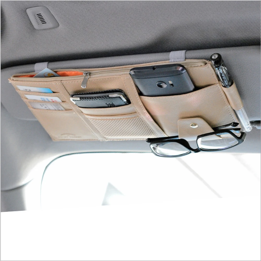 

Car-styling Car Sun Visor Card Package Holder Multifunction In-Car Pocket Organizer Pouch Bag Pocket Auto Tidying Accessories