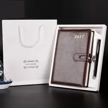 2017 Calendar Notebook Business Notebook With Pen And gift box 2017 New year Gifts