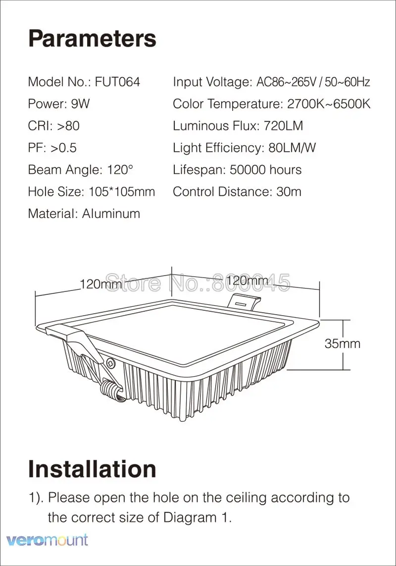 25W RGB + CCT Downlight LEVOU Holofotes