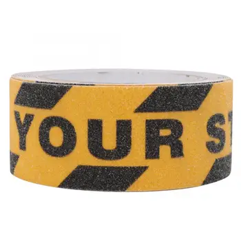 

Watch Your Step Letters Non-slip Tape Floor Stair Step Anti Slip Abrasive Safety PVC Tape 5m Repairing Quartz Sand Surface Tape