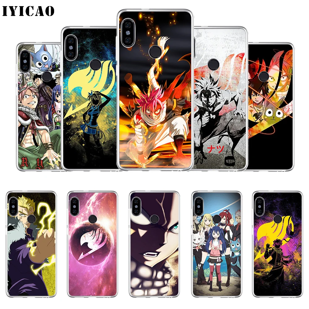 

IYICAO Fairy Tail cartoon Soft Silicone Phone Case for Xiaomi Mi 9 8 SE Mi 6 Mi A1 A2 Lite F1 MIX2S MIX3 TPU Cover