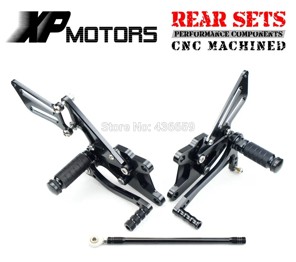 

Adjustable CNC Billet Race Rear Sets Rearset For Kawasaki Ninja ZX-10R ZX1000 2006 2007 2008 2009 2010 Black