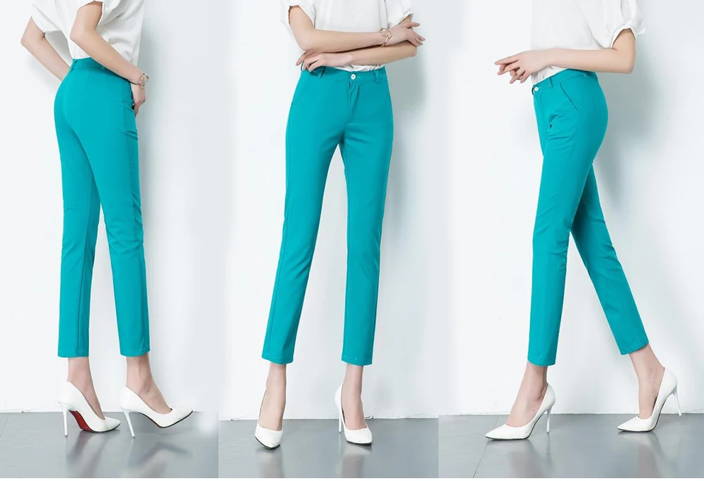 Женские повседневные штаны для работы в офисе,, модная уличная одежда размера плюс 4xl, брюки для женщин, Стрейчевые брюки-карандаш, S-4XL
