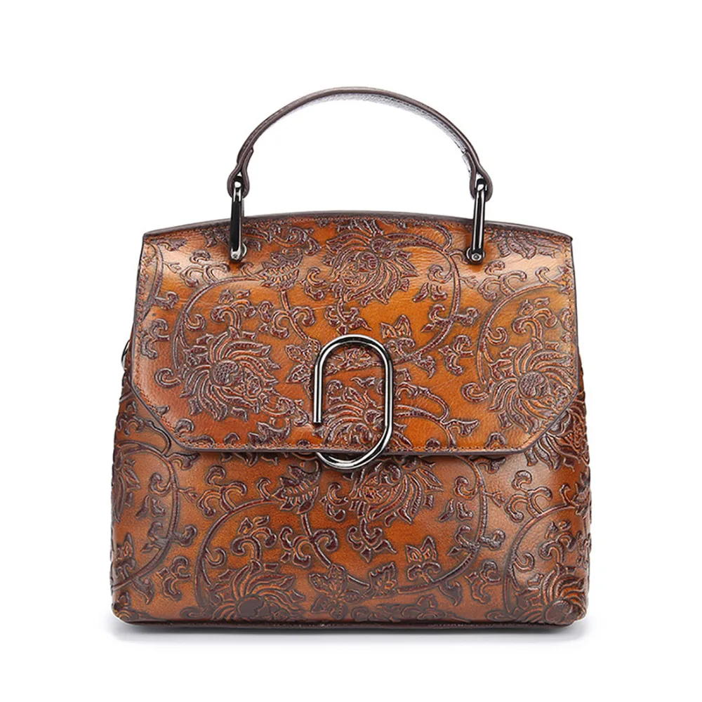 Сумка мессенджер из натуральной кожи винтажная с тиснением|brand tote bag|tote bagtote bags brand