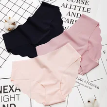 Женские трусы, нижнее белье, ультра-тонкие бесшовные трусы для женщин, удобные, с низкой посадкой, с оборками, сексуальное белье, Летние Стильные трусы