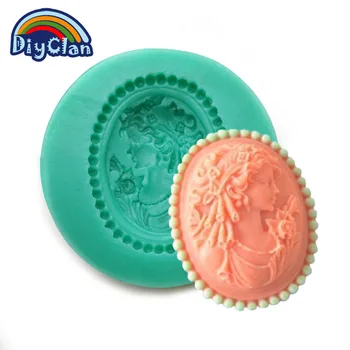 

New Silicone chocolate molds cake decorating tools Pretty girl fondant cake mold sugar craft tools soap mould kitchen F0107TX35