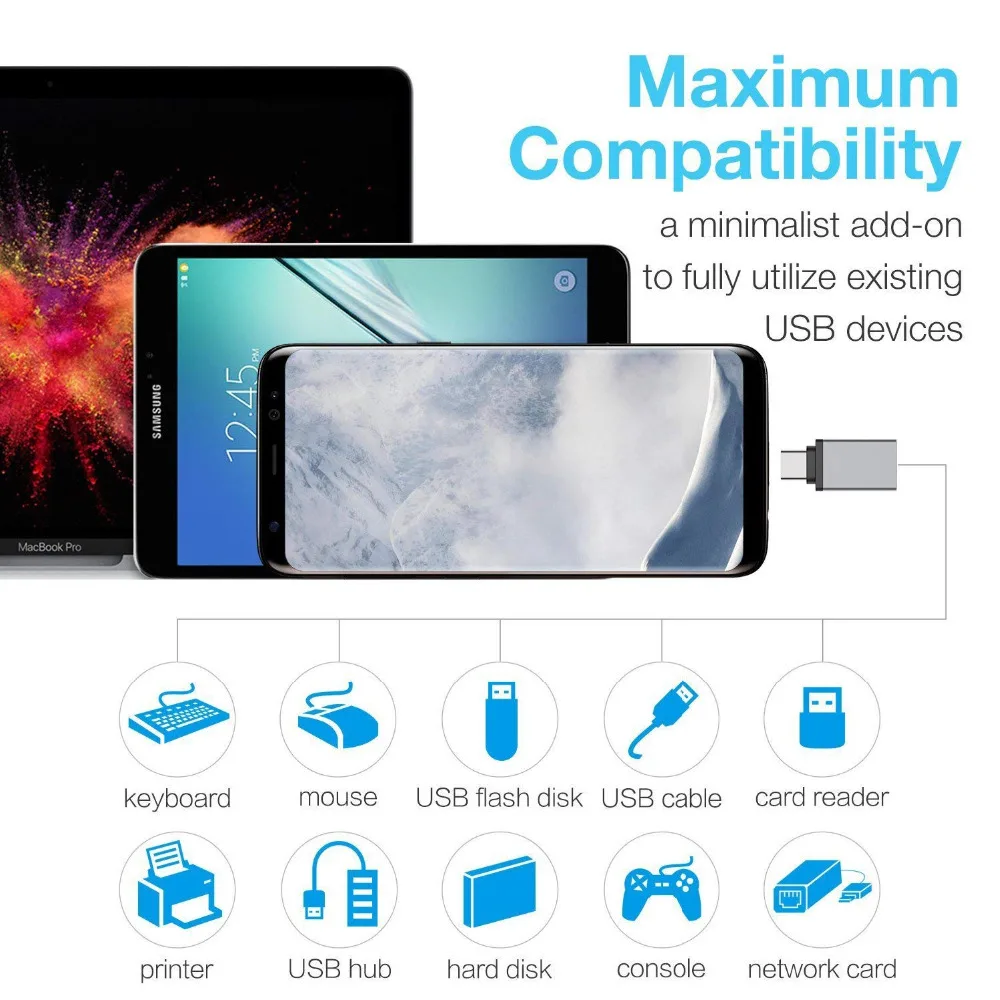 PORTEFEUILLE Type-c To OTG USB 3.0 Cable Adapter Jack Convert For Samsung P20 HUAWEI p20 pro Xiaomi Mi5 Mi6 Matebook for MacBook (14)